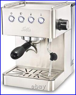 Solis 1014 NEW Espresso Machine Barista Gran Gusto Coffee Maker 1.7L Silver