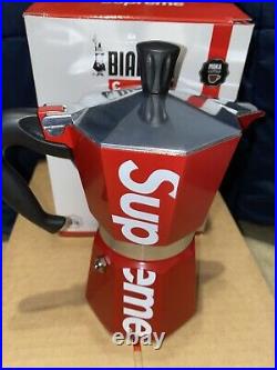 Supreme Bialetti Moka Express 6 Cup Coffee Maker Red White SS19