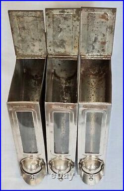 Three Vintage Chvalko-ideal Coffee Bean Storage Dispensers Cafe Or Shop Display