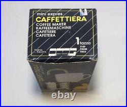 Vintage Bialetti Mini Express Tazza One Cup Coffee Espresso Maker W / Box