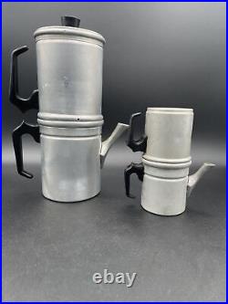 Vintage Ilsa Torino Italy Flipover Coffee Maker & Espresso Maker Set of 2 -1950s
