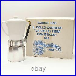 Vintage Italian Moka espresso coffee maker Mulino Bianco 4 cups