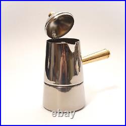 Vintage Italian coffee maker Moka espresso Lavazza Carmencita 24kt gold