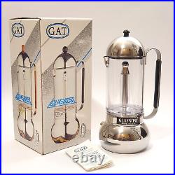 Vintage Italian coffee maker Moka espresso design GAT Glasnost 6 cups