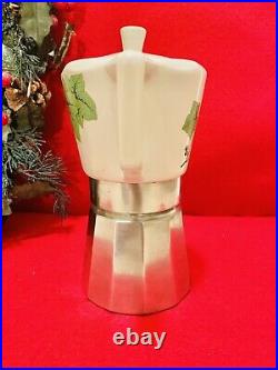 Vintage Moka Pot Linda Express Porcelain Espresso Coffee Pot Maker Italy- NEW