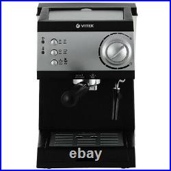 Vitek VT-1511BK espresso maker machine preparing ground coffee 220v, EU PLUG