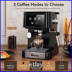 Wamife Coffee Machine, Espresso Machine with Milk Frother, Dual Temperature